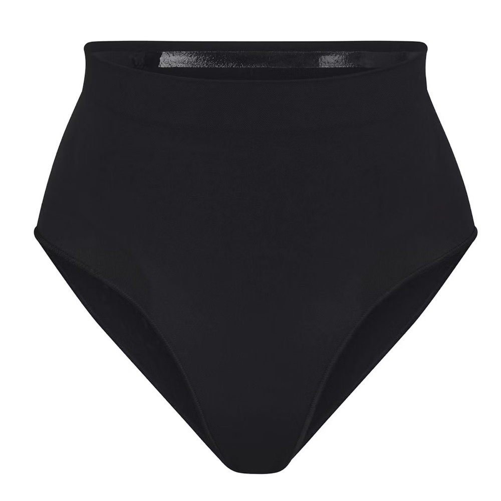 Skims | Seamless Sculpt Mid Waist Brief Onyx Size S Strong Compression Black - Picture 4 of 12